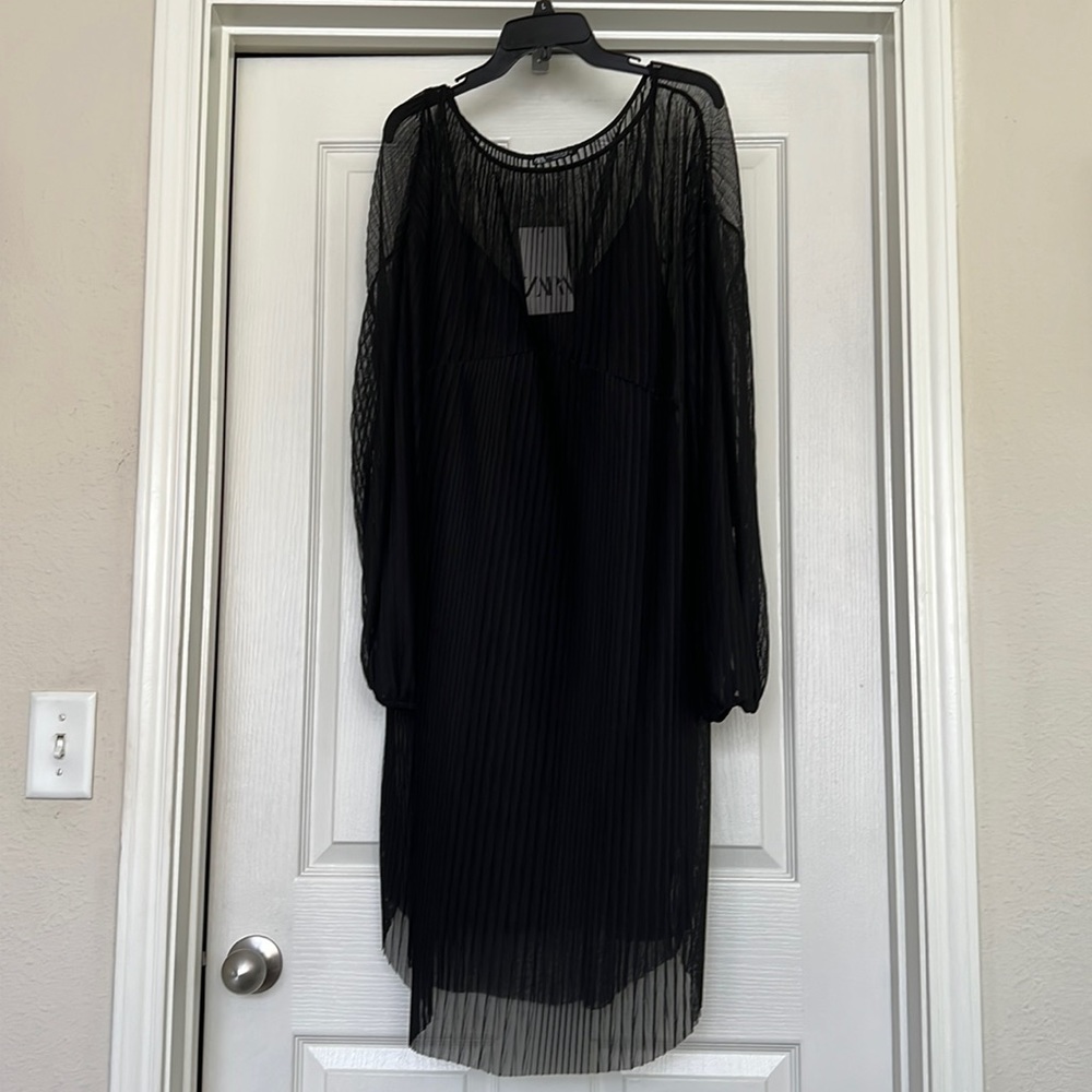 NWT Zara mesh overlay dress with slip